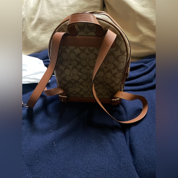 Coach Kenley Backpack - Legacy Khaki Signature Multicolor Stripe Backpack - Picture 4 of 8